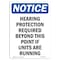 Signmission OSHA Sign, Hearing Protection Required Beyond, 10in X 7in Rigid Plastic, 7" W, 10" H, Portrait OS-NS-P-710-V-13378 - alternate 1